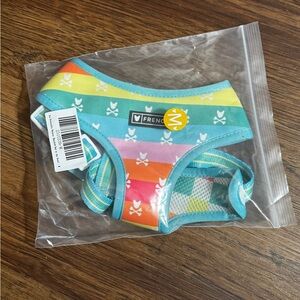 Frenchie Bulldog Duo Reversible Harness in “Rainbow Bad to the Bone” Size Medium
